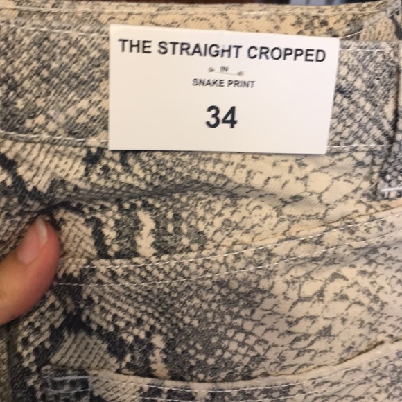 Zara Premium Cropped Snake Print Jeans - Picture 6 of 8